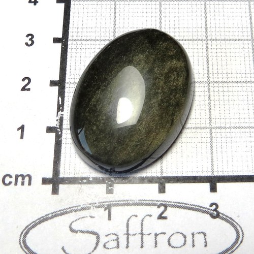 Zlatý obsidián; velký kabošon č.A4 — foto 2
