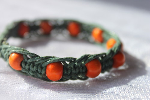 Náramek makramé/shamballa — foto 2