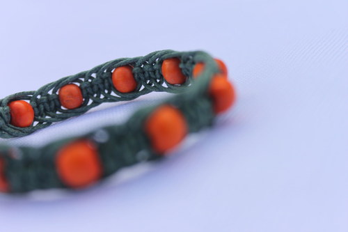 Náramek makramé/shamballa — foto 3