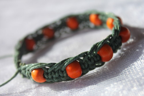 Náramek makramé/shamballa — foto 4