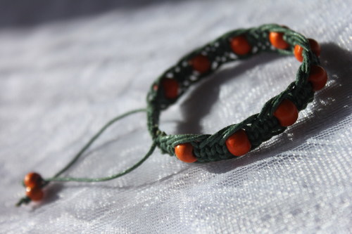 Náramek makramé/shamballa — foto 6