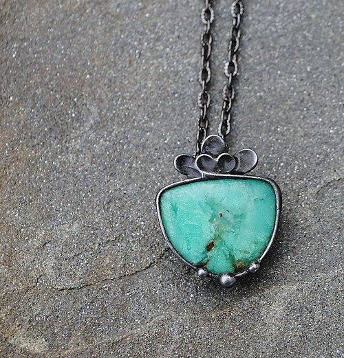 Přívěsek chryzopras kvality AA — foto 3