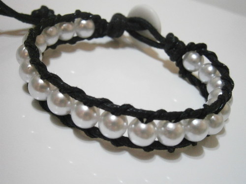 Černobílý náramek (Wrap Bracelet) — foto 2