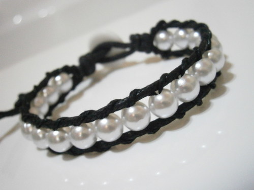 Černobílý náramek (Wrap Bracelet) — foto 3