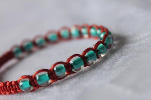 Náramek makramé/shamballa — foto 3