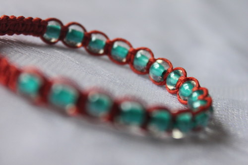 Náramek makramé/shamballa — foto 5