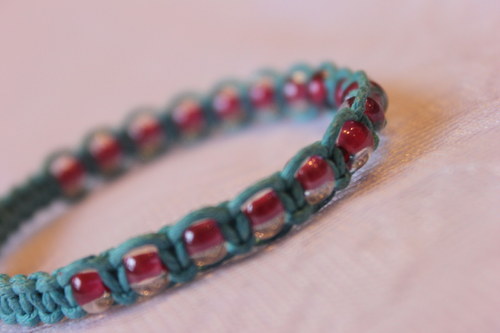 Náramek makramé/shamballa — foto 3