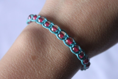 Náramek makramé/shamballa — foto 4