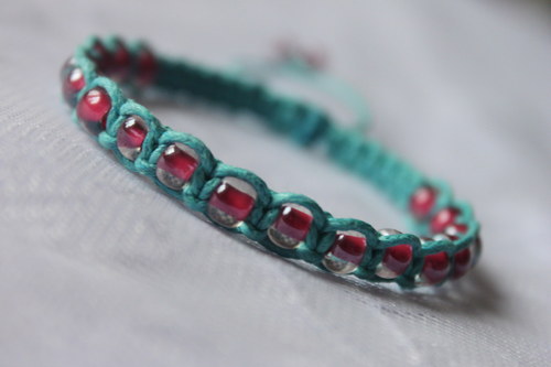 Náramek makramé/shamballa — foto 5