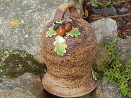 Zvon šamotový, dub barevný 20 cm — foto 3