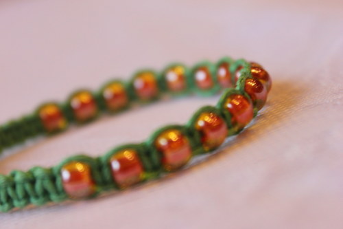 Náramek makramé/shamballa — foto 3