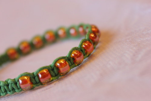 Náramek makramé/shamballa — foto 6