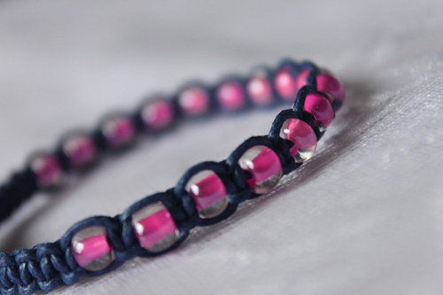 Náramek makramé/shamballa — foto 3