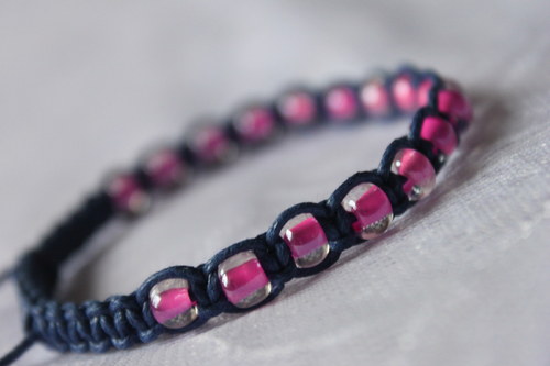 Náramek makramé/shamballa — foto 5