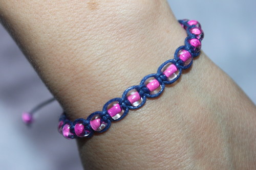 Náramek makramé/shamballa — foto 6