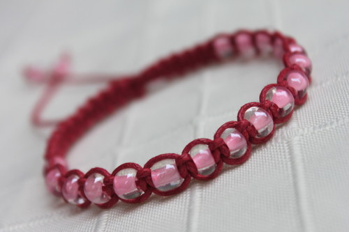 Náramek makramé/shamballa — foto 4