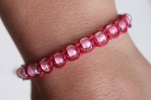 Náramek makramé/shamballa — foto 5