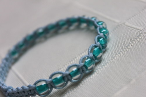 Náramek makramé/shamballa — foto 3