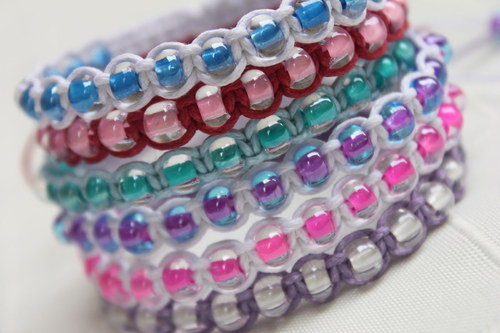 Náramek makramé/shamballa — foto 4