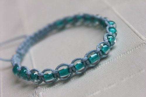 Náramek makramé/shamballa — foto 5