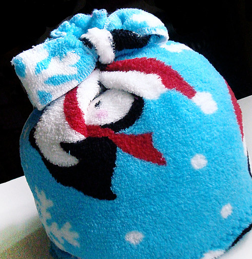 Happy penguin - dětská fleece čepička — foto 2