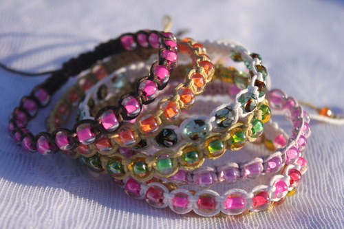 Náramek macramé/shamballa — foto 3