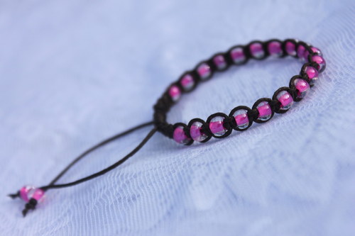 Náramek macramé/shamballa — foto 5