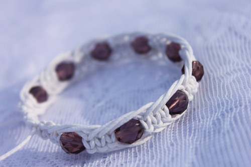 Náramek makramé/shamballa — foto 4