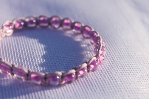 Něžnost.. Macramé/shamballa náramek — foto 3