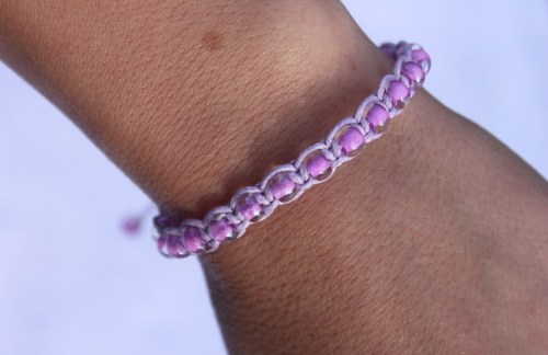 Něžnost.. Macramé/shamballa náramek — foto 4
