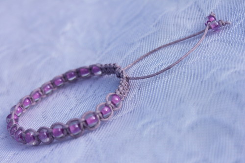Něžnost.. Macramé/shamballa náramek — foto 5