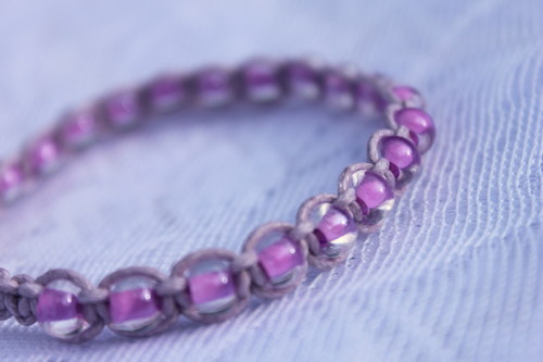 Něžnost.. Macramé/shamballa náramek — foto 6