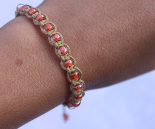 Náramek makramé/shamballa — foto 4