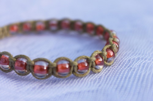 Náramek makramé/shamballa — foto 5