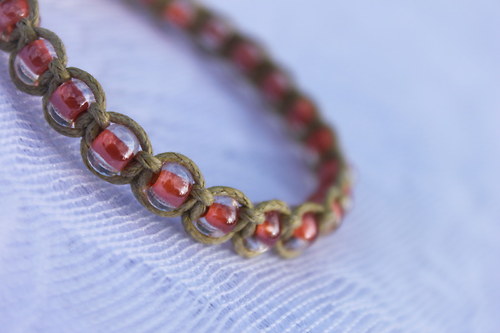 Náramek makramé/shamballa — foto 6