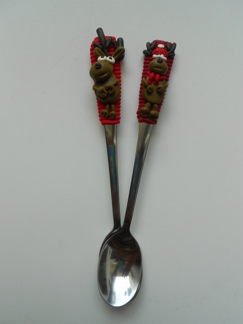 Lžičky se sobíky 2 ks (17 cm) — foto 2