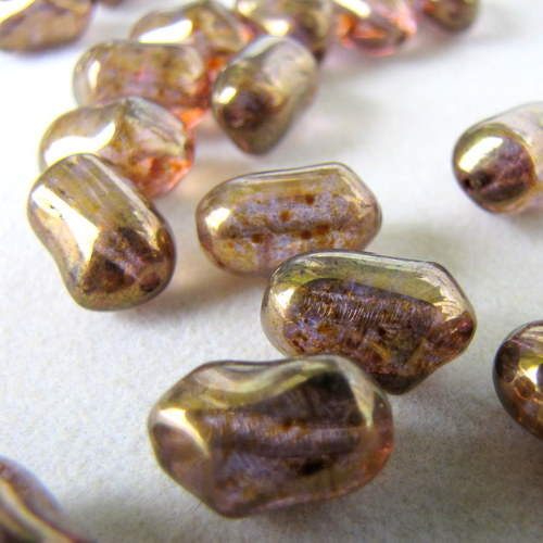 Mačkané korálky * VINTAGE * bal/ 6ks * — foto 3