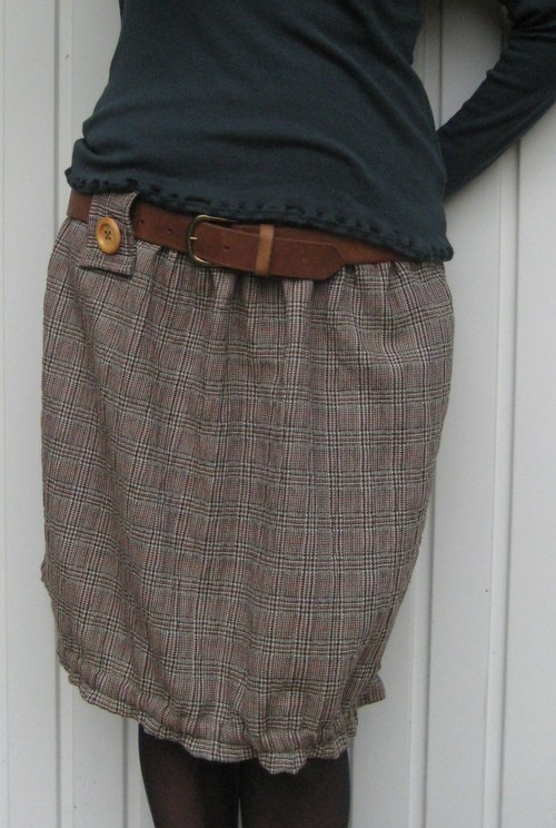 Kostkovaná sukně — foto 3