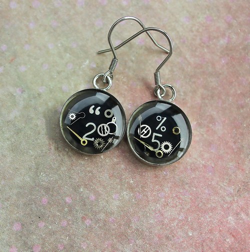 Old typewriter earings — foto 2