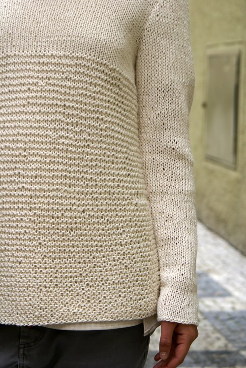 Ručně pletený svetr Creme — foto 4