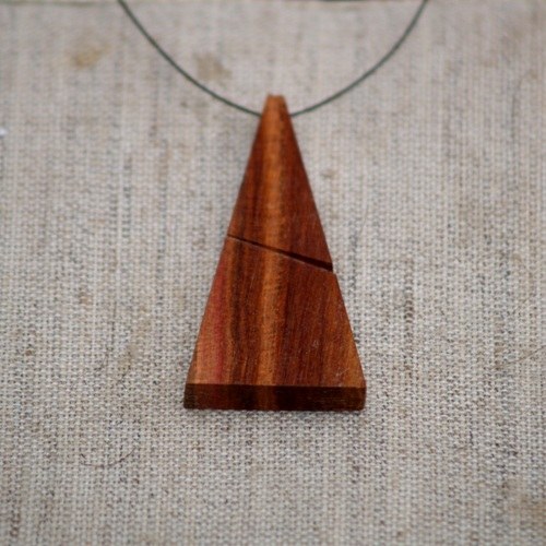 Dřevěný náhrdelník LVI. - MINIMAL MEDIUM — foto 3