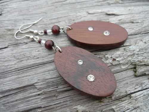 Náušnice Elegant Wood — foto 3