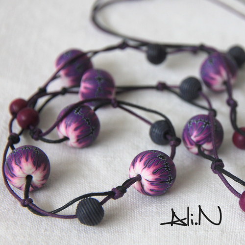 Náhrdelník Purple roots — foto 2