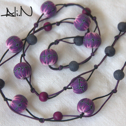 Náhrdelník Purple roots — foto 3