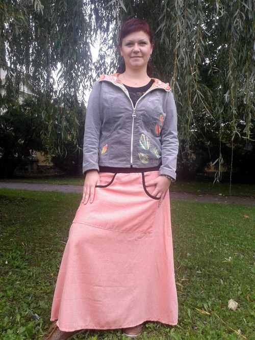 Bavlněná sukně dlouhá s kapsou — foto 3