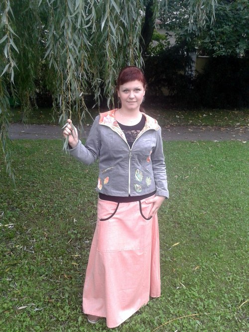 Bavlněná sukně dlouhá s kapsou — foto 4