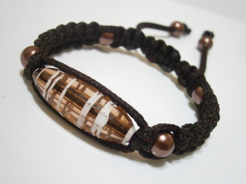 Shamballa náramek hnědý — foto 2