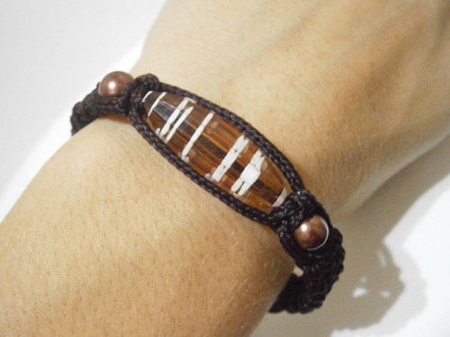 Shamballa náramek hnědý — foto 5