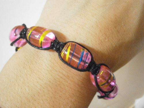 Náramek Shamballa růžový — foto 2