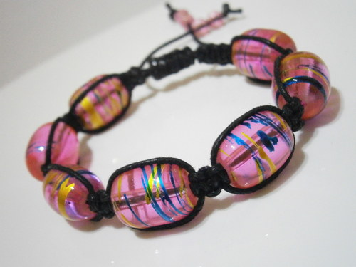 Náramek Shamballa růžový — foto 3